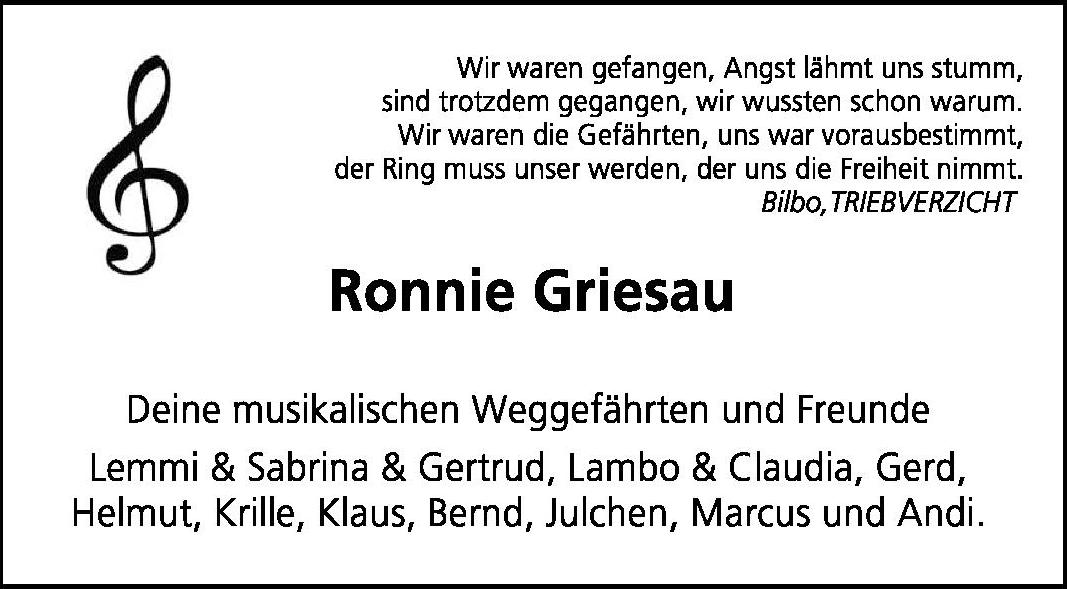 Ronnie-Trauer